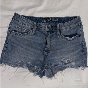 Universal Thread Blue Jean Shorts with Frayed Hem